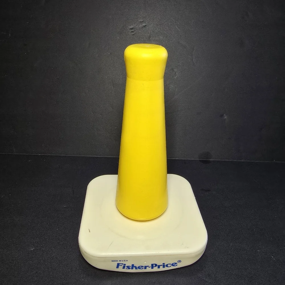 Vintage Fisher Price Rock A Stack Childs Play Game 6 Rings Plastic Base & Pole